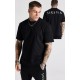 SikSilk Black Floral Embroidered Oversized T-Shirt